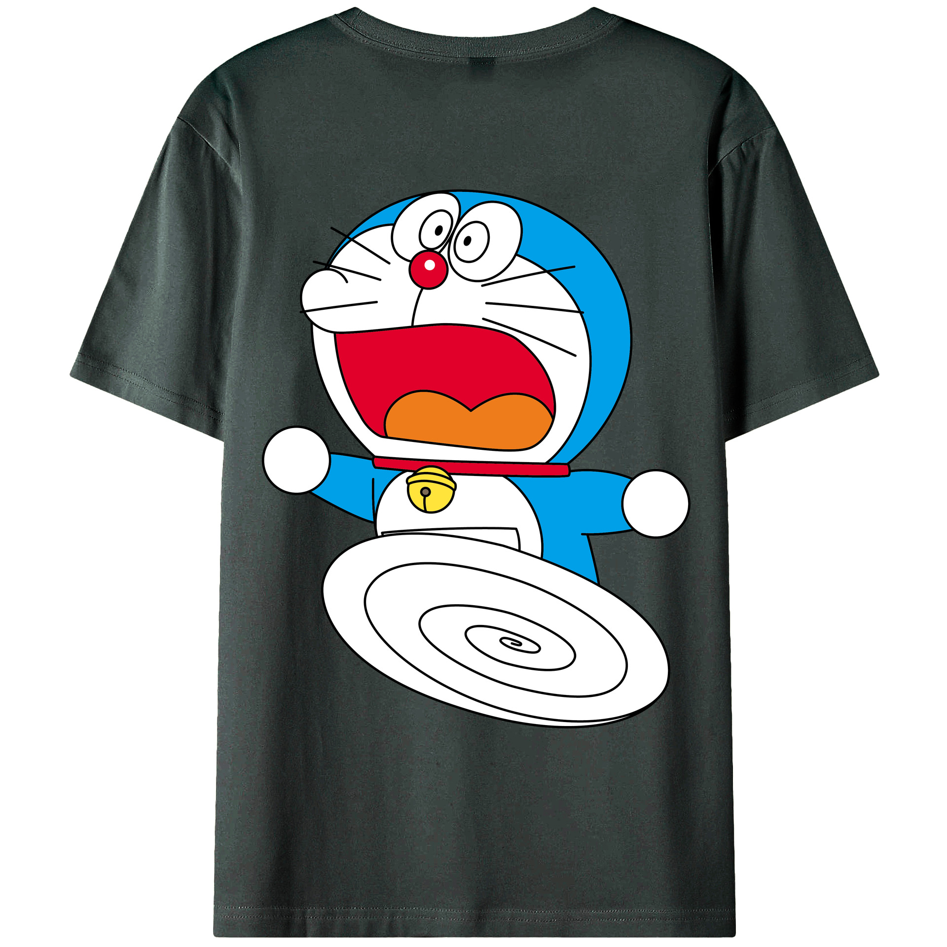 （画像用） ドラえもん Doraemon 綿100％ メンズ半袖Tシャツ（バックプリント） 通気性